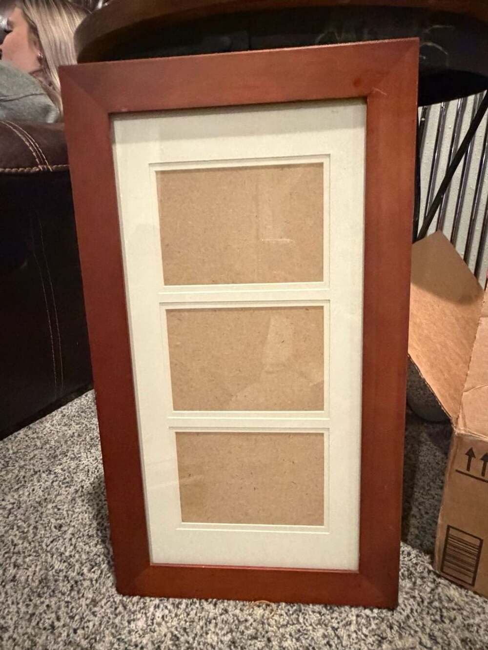 Wooden Multi Aperture Picture Frame 20 x 10 Inches Brown